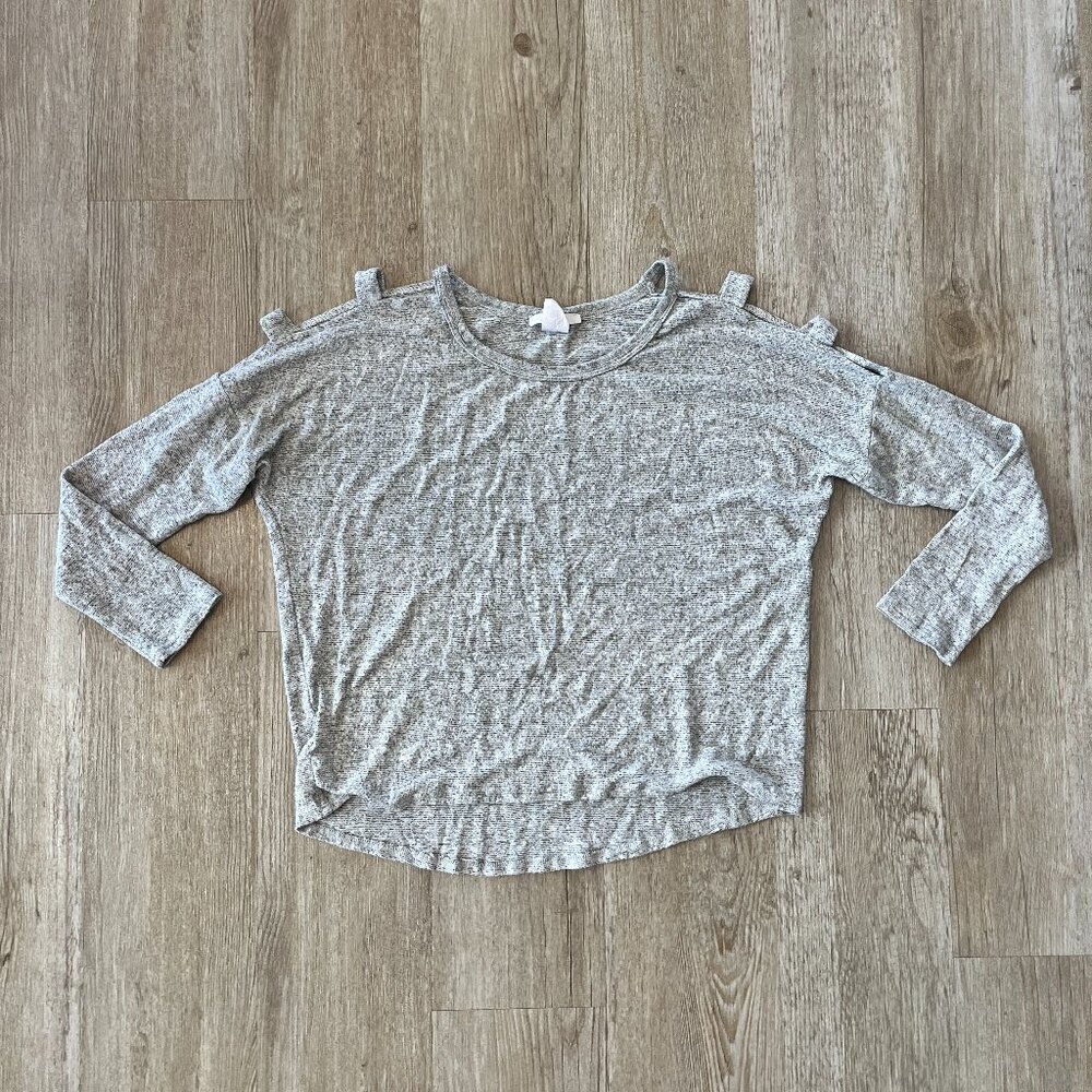 Womens Acemi Grey 3/4 Sleeve Top - S